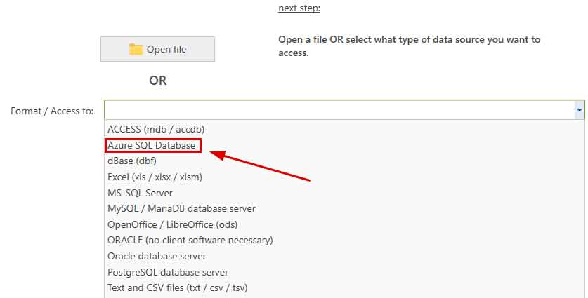 Data source Azure SQL