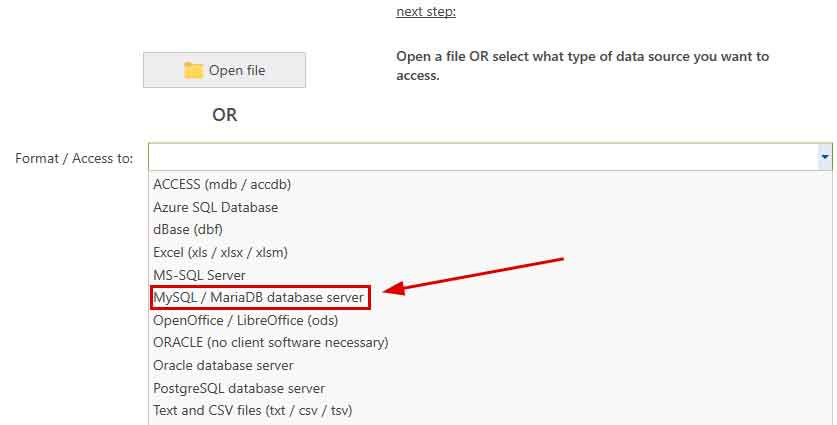 Data source MariaDB