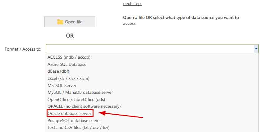 Data source Oracle