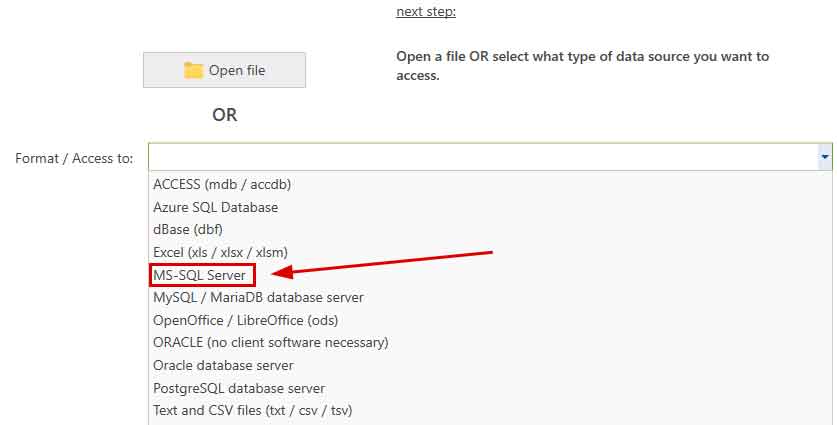 Data source SQL Server
