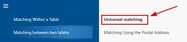 Universal Matching