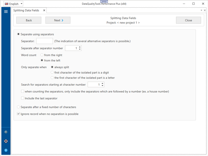 Splitting Data Fields